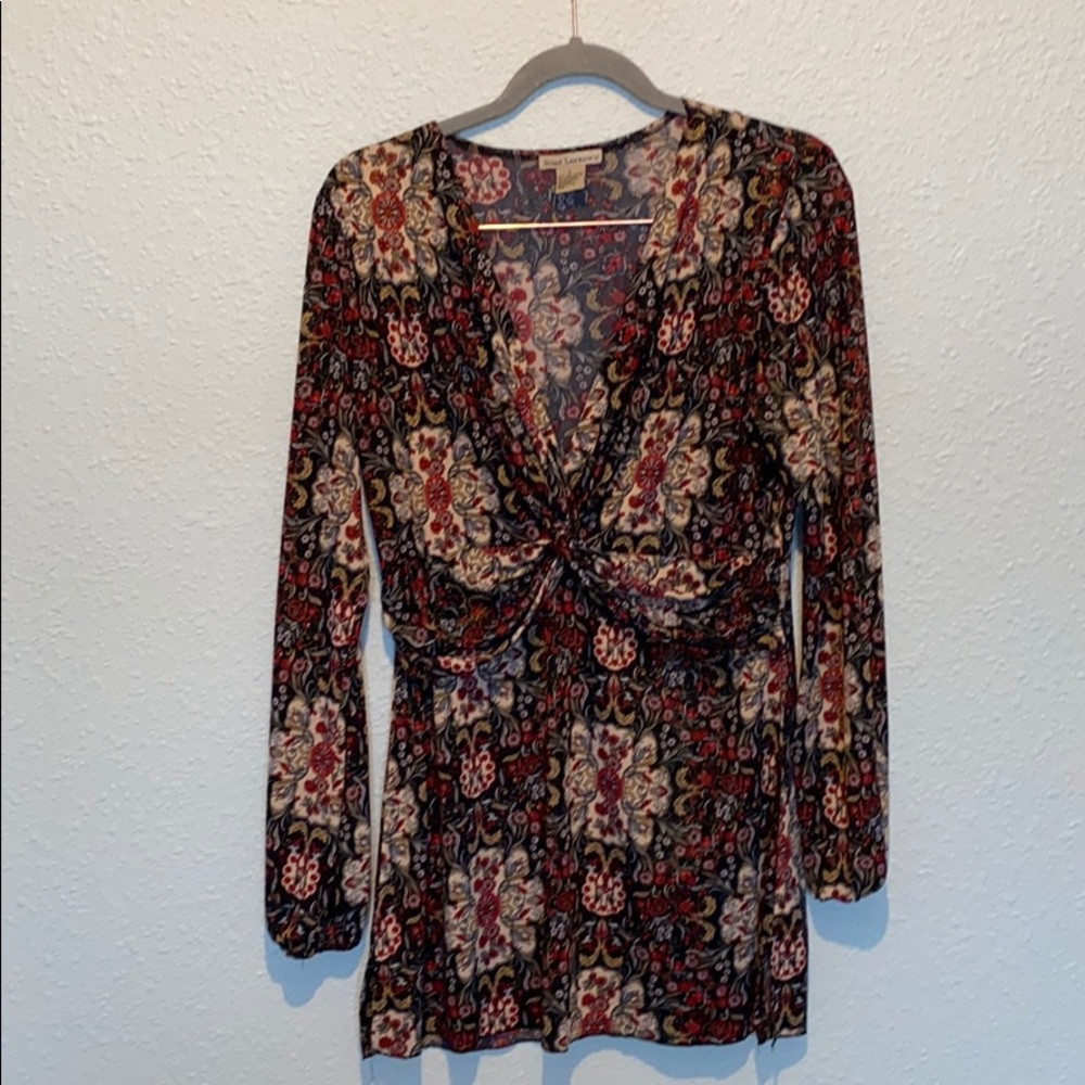 💜💜 Susan Lawrence Plunging V Mini Dress Size L